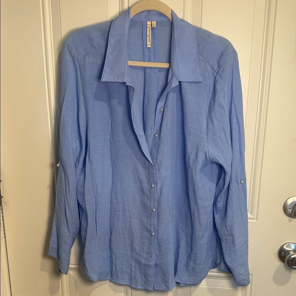 Grand & Greene Sky Blue Casual Shirt
